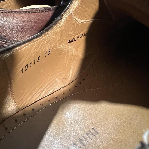 Magnanni Oxford Shoes Mens Size 13 Brown Cap Toe Brogue Leather Dress 10113 main image 7